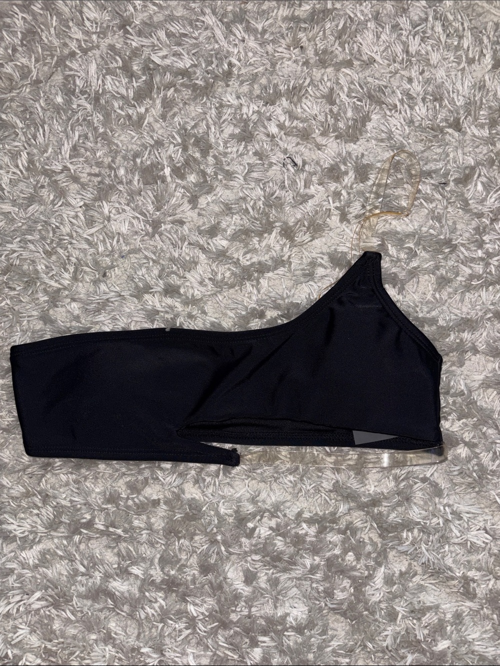 SHEIN Black One-Shoulder Bikini Top